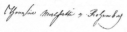 Therese Malfattis Unterschrift 1816
