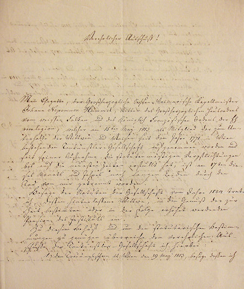 Brief Maria Eva Hummels 24.10.1837