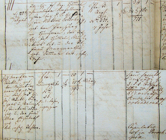 Hummels Verkündung am 22. April 1813